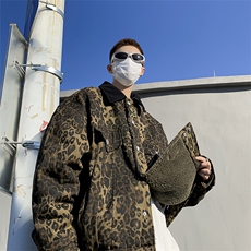 F92-P90美式复古两面穿羊羔毛棉服男款冬季潮牌欧美hiphop棉衣，男装棉衣，星座512-6