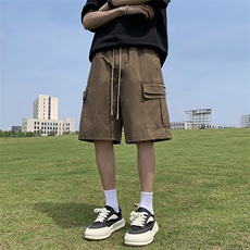 工装短裤男夏季美式宽松复古五分裤子外穿运动中裤D276，男装牛仔裤，星座1116A-1（原606A）