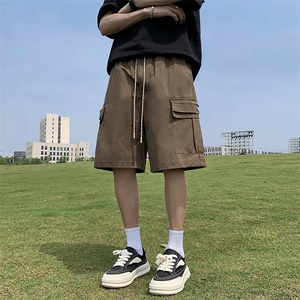工装短裤男夏季美式宽松复古五分裤子外穿运动中裤 D276图片