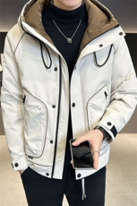 冬季羽绒服男2025新款连帽加厚保暖冲锋衣C317-Y8389-P195，男装夹克，电商C317