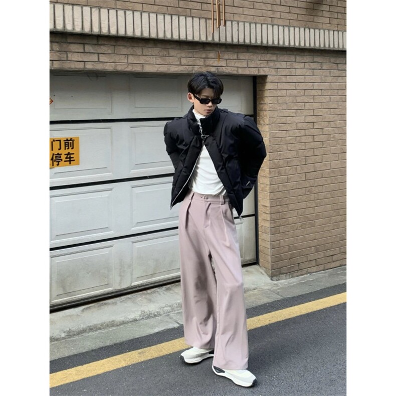 网络图现货！立领金属扣短款棉服外套高级设计感棉服RY113-P110,男装棉衣,星座1005-6