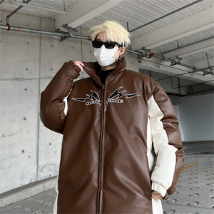 皮棉服冬季宽松港风棉衣立领冬装棉袄外套男MY2412-特100控168图片
