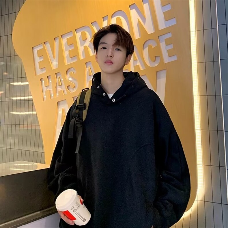 重磅卫衣男生秋季新款潮流美式痞帅帽衫衣服连帽外套男款W32/P50，女装短外套，星座506