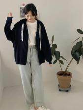 双开拉链卫衣外套，女装卫衣/绒衫，TVMV(4F)