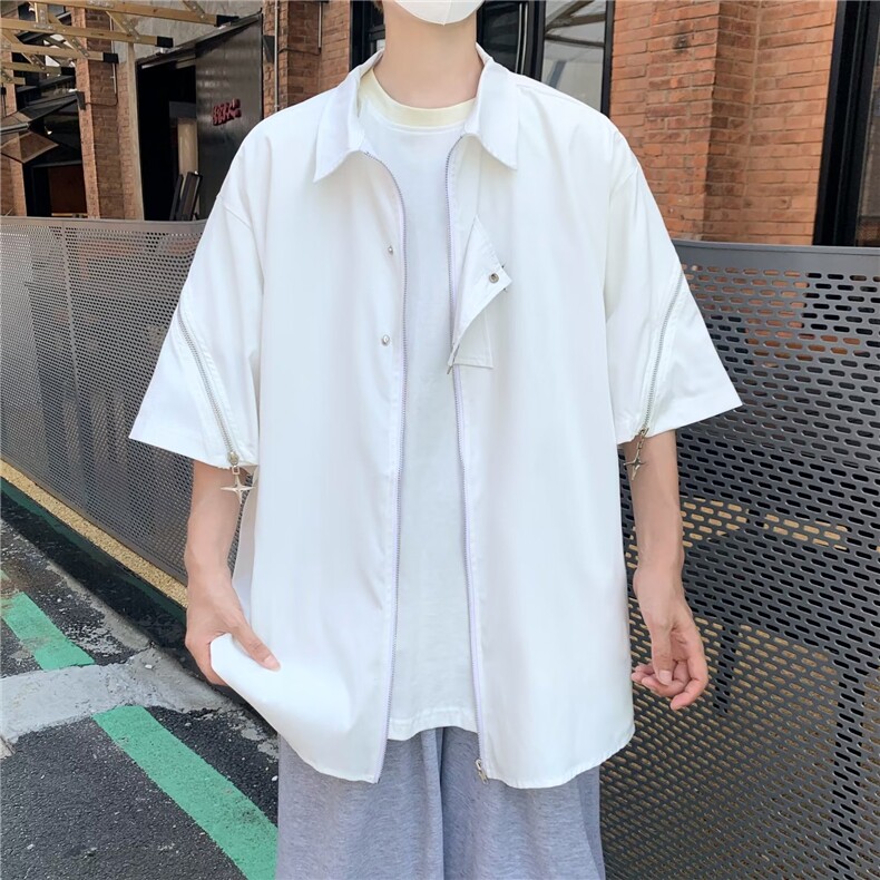 夏季新款衬衫潮流慵懒男衬衫W1265P38,男装衬衫,星座1116-2