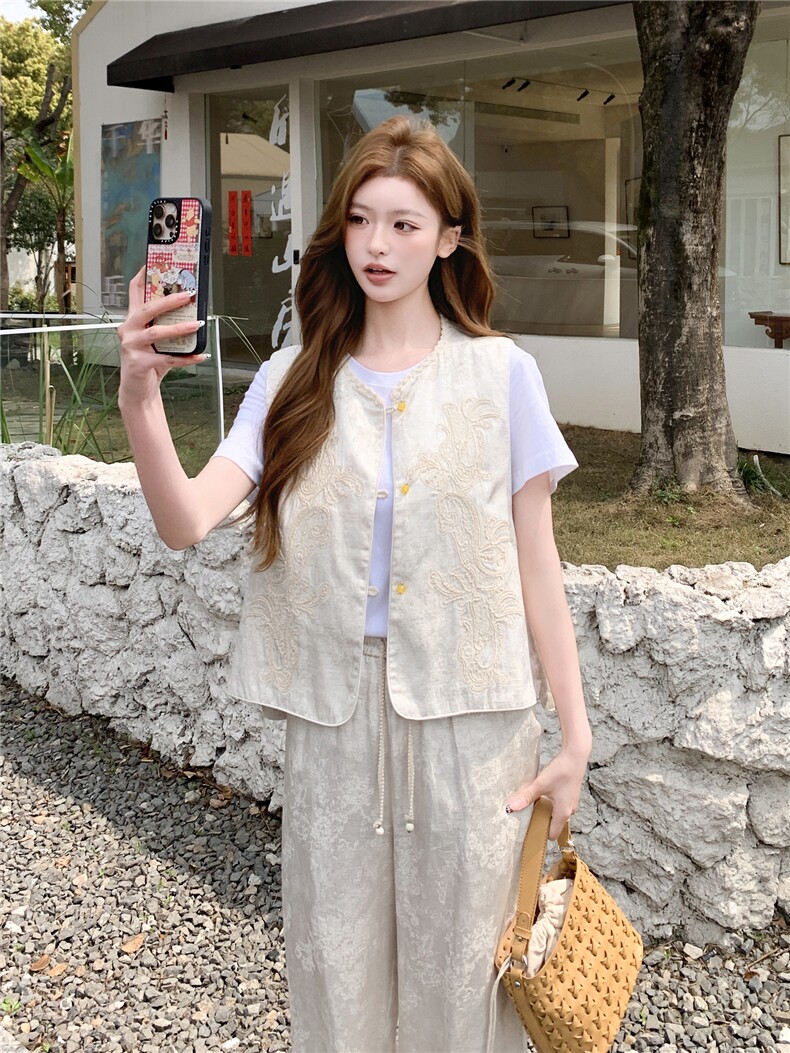 新款现货新中式两件套2230-P195-K299,女装套装/套裙,网红馆