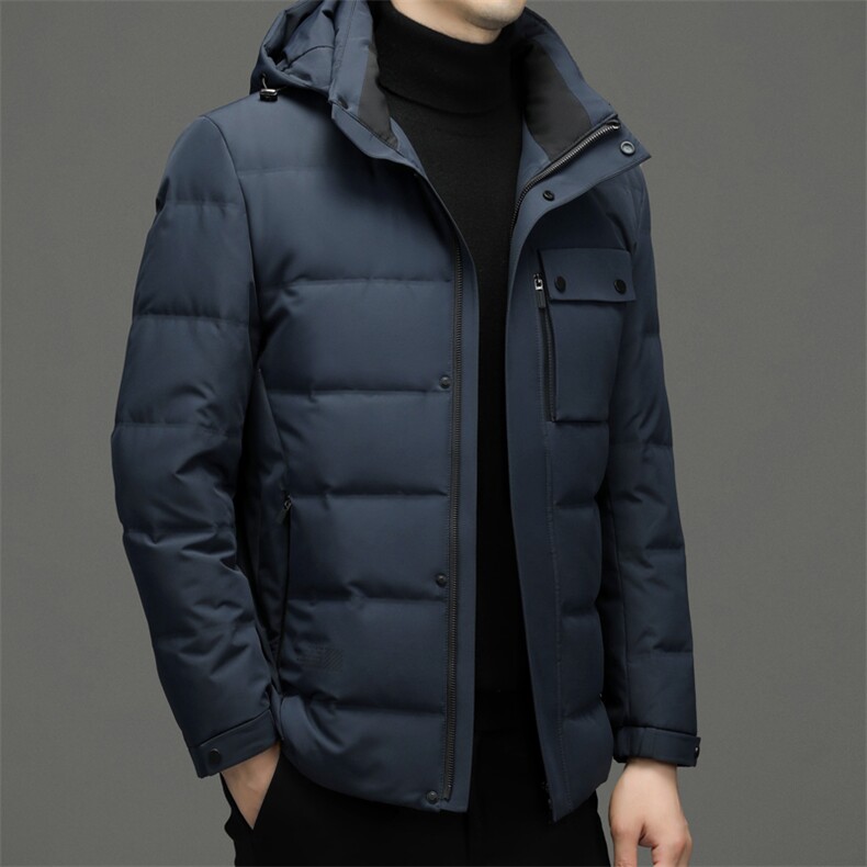 冬季连帽免烫羽绒服男士新款加厚保暖男装中年商务休闲冬装外套,男装羽绒服,电商B212（原钱塘6029）