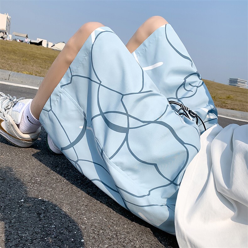 2023夏季满印潮牌嘻哈街头男舒适潮休闲五分短裤XD22961-P40图片