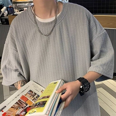 C509P33短袖t恤男潮牌ins纯棉宽松半袖青年圆领体恤港风衣服，男装T恤，星座512-6