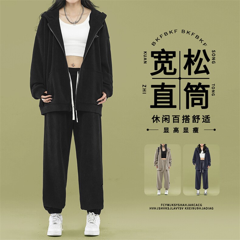亲肤连帽卫衣套装牌重磅宽松休闲运动卫裤TZ852-特批-123图片
