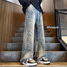 XZ616秋季新款重磅水洗黄泥提花休闲牛仔长裤TY1083特P40控78，男装休闲裤，星座512A（原616）