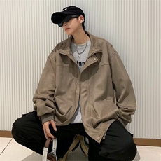 麂皮绒外套男春秋季新款设计感小众美式潮牌宽松休闲夹克JY05-P68，男装夹克，星座1008