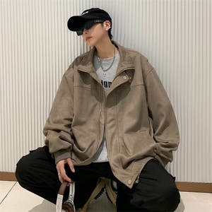 麂皮绒外套男春秋季新款设计感小众美式潮牌宽松休闲夹克JY05-P68图片