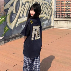 万针全刺绣工艺抖音得物高品质260克重磅纯棉双纱美式高街短袖T恤，男装T恤，电商A486
