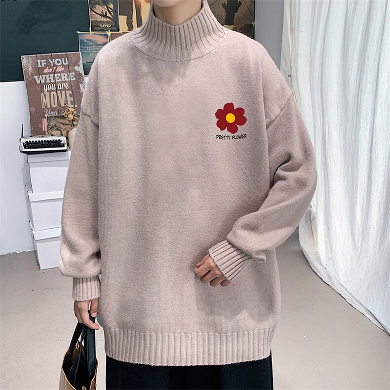 半高领毛衣男士大码针织衫男毛线衣男M18257-P45加绒款-P65,男装针织衫/毛衣,电商A040