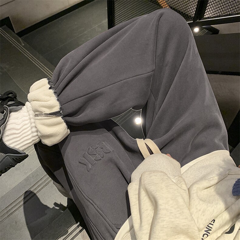 冬季新款加绒钢印休闲卫裤 M~5XL XZ604-KP98-P65控78图片