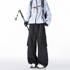 春款美式抽绳伞兵工装裤男女复古宽松休闲速干裤K0266-P52，男装工装外套，星座308B-2