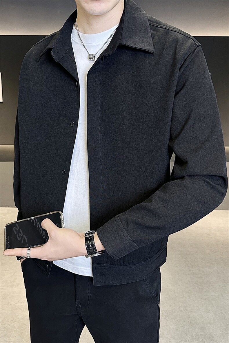 店主风夹克男2025秋款西装外套男上衣纯色百搭B317/5822/P125,男装夹克,电商B317