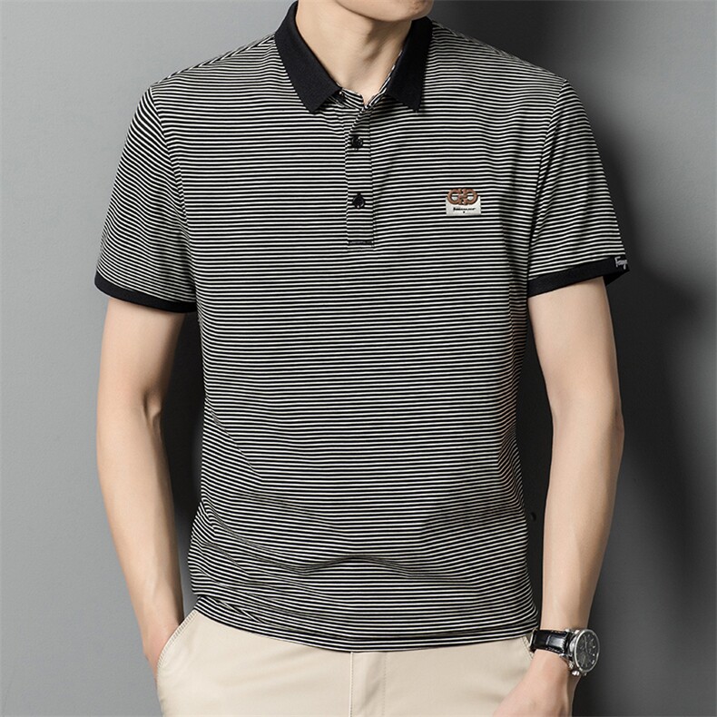 polo衫短袖男夏季潮牌2024新款半袖上衣宽松翻领t恤男SW559-P65,男装Polo衫,星座1105-3