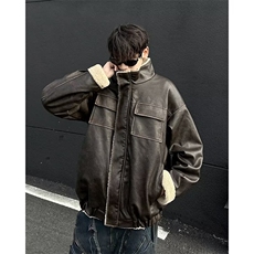 冬季2024新款棉衣外套男宽松保暖羊羔毛皮毛一体棉服MF302-P103，男装棉衣，星座412-2