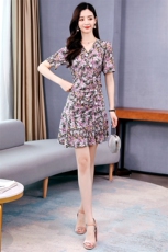 连衣裙2021年夏季气质大方时尚潮流高腰，女装连衣裙，韩宇舍