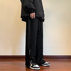 2026秋冬季高克重麂皮绒宽松直筒运动裤潮男XZ102A-2-K2219-P65，女装休闲裤，星座211-1