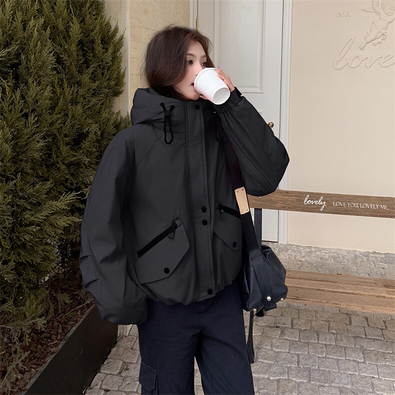 现货，白鸭绒2024冬季短款羽绒服时尚冲锋衣,女装羽绒服,布依丽人