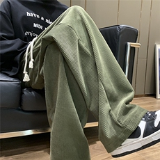秋冬休闲裤男直筒裤灯芯绒阔腿裤D329-QM529-P45-控58，男装休闲裤，电商D329