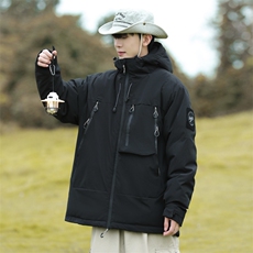 新款棉服羽绒棉保暖连帽加厚冬装情侣装韩版宽松棉袄MY8855-P105，男装棉衣，电商A128