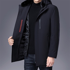 DZ9506钱塘2020-3冬季厚款连帽商务休闲中年男士羽绒服货稳P295，男装羽绒服，钱塘207-3