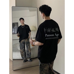 XZ809A/PPVV11/P20/控38 重磅印花美式复古圆领T恤图片