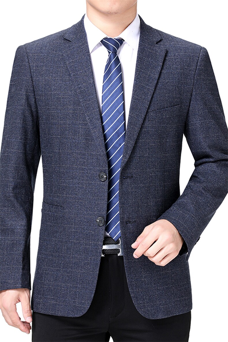 男士2023年秋季新款长袖休闲西服中青年纯色便服外套AJY907-P155,男装西服,电商B212（原钱塘6029）