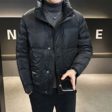 2025新款羽绒服男冬季外套短款保暖连帽外套A313-6310-P165，男装羽绒服，电商A313