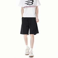 DK59-P28冰丝休闲短裤男夏季薄款宽松大码皱褶条纹凉感五分中裤子，男装牛仔裤，电商A178