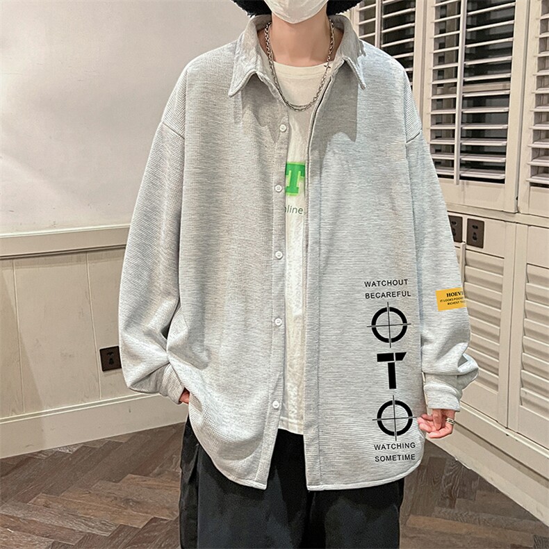 控58加厚加绒衬衫男大码长袖衬衣男外套 HC79114-P38 加绒款-P48图片