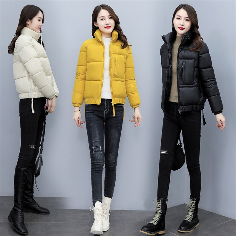 羽绒棉衣棉服女2021年冬新款修身加厚短款小个子保暖棉袄通勤街头,女装棉衣/棉服,多彩