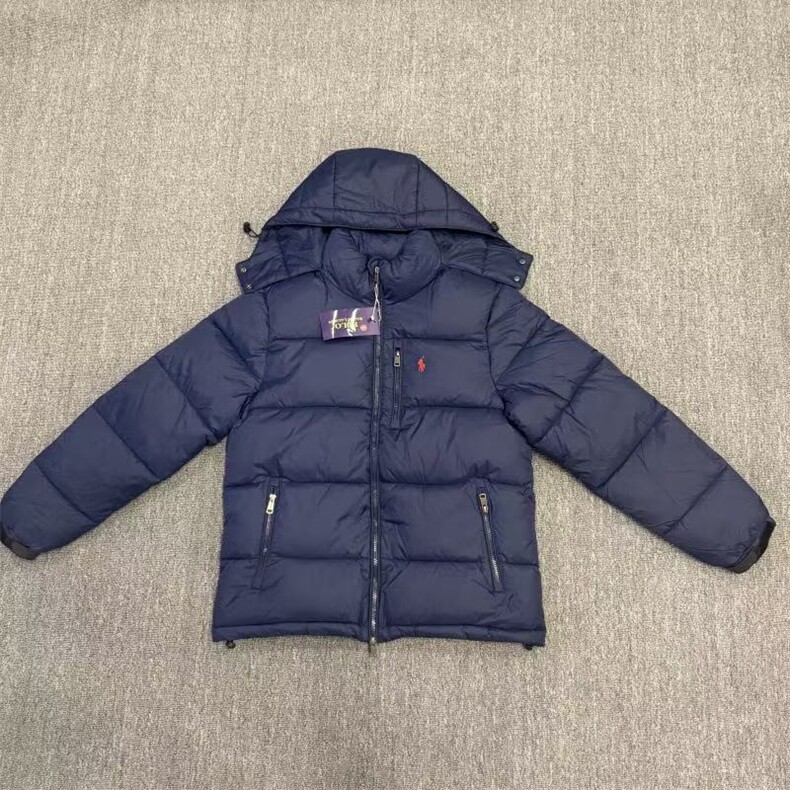 R/L拉夫小马刺绣可拆卸连帽防风保暖男女棉服外套MF99P140,男装棉衣,电商D256-1(原A064-1)
