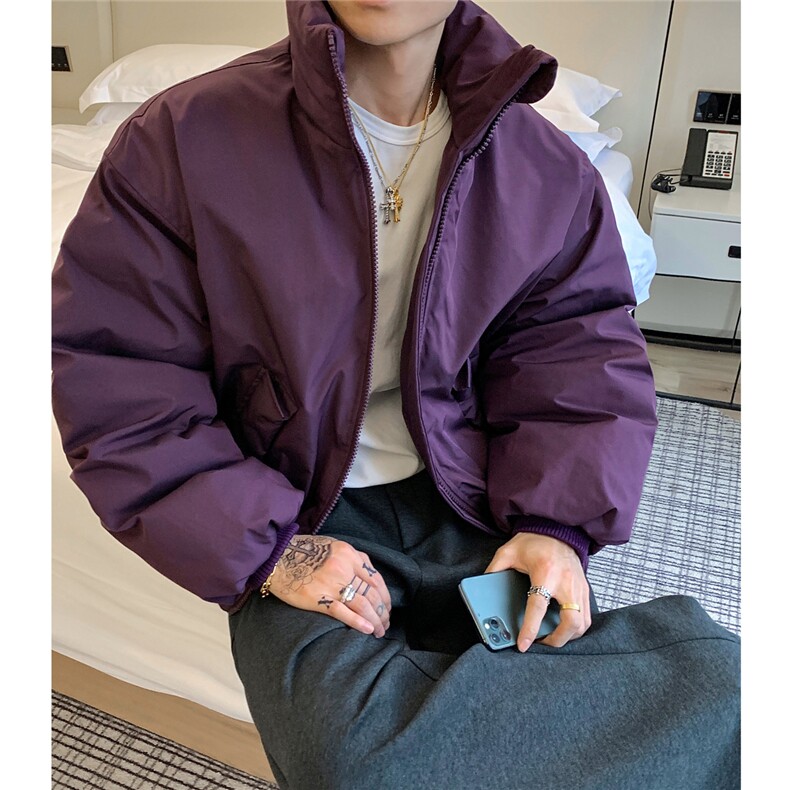 潮牌美式解构立领棒球服棉衣男秋冬中性风保暖棉服A3723特p68，男装棉衣，四季星座1118-1