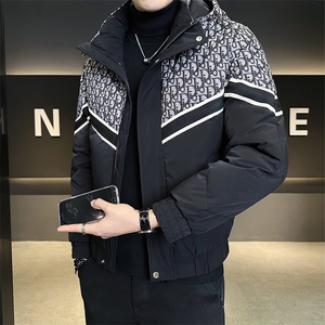 标50潮牌印花男士羽绒服白鸭绒连帽保暖外套 B317/9520/P215图片