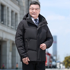 90%鸭绒羽绒服男加厚短款大鹅冬季极寒保暖外套H85-P245388元，男装羽绒服，星座1210A