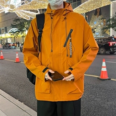 日系户外防风防水机能冲锋衣外套男女潮牌春秋宽松多口袋登山夹克，男装夹克，星座506