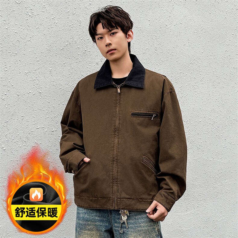 重磅美式水洗做旧工装秋冬新款夹克棉衣外套436-996-P125178,男装夹克,电商A436