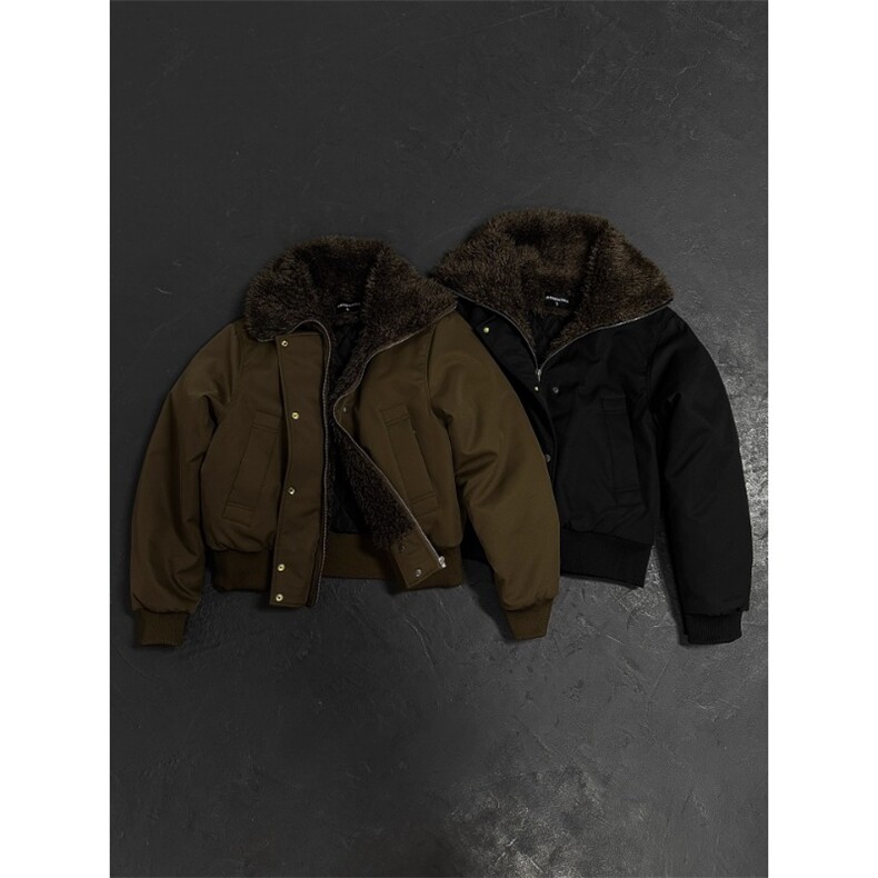 座山雕棉服翻领毛领廓形宽松夹棉外套MY780特P96，男装棉衣，星座908-1