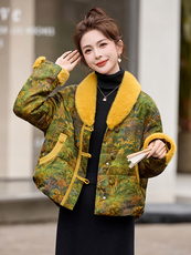 现货。现货。2025年冬季新中式潮气质保暖羽绒新款，女装羽绒服，艾仟回(原伊仟回)