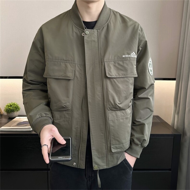 2025春装店主风新款棒球领印花休闲工装夹克外套男58118-P125,男装夹克,电商A413
