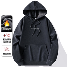 雪狐绒连帽加绒加厚毛衣冬季一体绒保暖毛线针织衫7196-P45元，男装针织衫/毛衣，星座1706