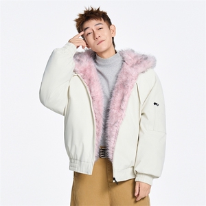 秋冬羽绒服情侣连帽加绒保暖加厚座山雕男外套 XZ309 Y95718 P235图片