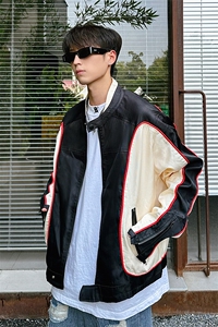 B221 美式ins高街暗黑痞帅型男机车服外套上衣 SY2306-P90控118图片