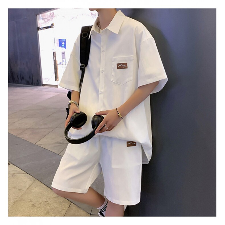 夏季青少年套装运动休闲短裤衬衫男女主推款TZ301 P65图片