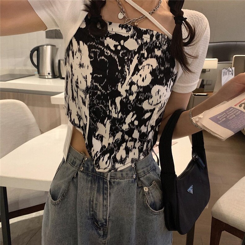 假两件抹胸t，胸罩，XTZ style